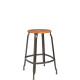 Tabouret haut bois et métal 60 NICOLLE