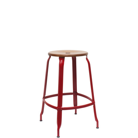 Tabouret haut bois et métal 60 NICOLLE