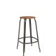 Tabouret de bar bois et métal 75 NICOLLE