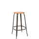 Tabouret de bar bois et métal 75 NICOLLE