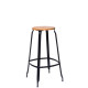 Tabouret de bar bois et métal 75 NICOLLE